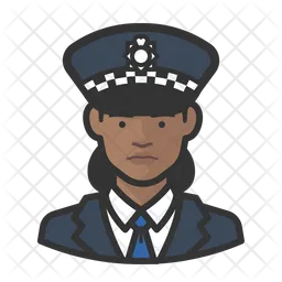 Scotland Black Police Officer  Icon