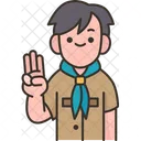 Scout Boy Camping Icon