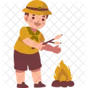 Scout Boy Burn Marshmallow  Icon