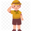 Scout Boy Character Icône