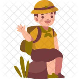 Scout Boy Resting  Icon