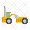 Scraper Drill Machine Construction Icon