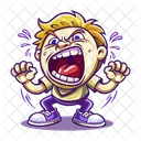 Screaming Boy Shouting Reaction Icon