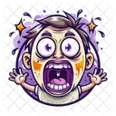 Screaming Character Shouting Reaction Icon