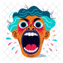 Screaming Shouting Expression Icon