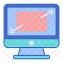 Screen Resolution Monitor Size Icon