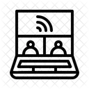 Screen Share Online Presentation Video Meeting Icon