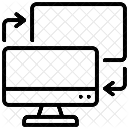Screen Sharing Icon - Download in Line Style