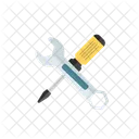 Screwdriver And Wrench Setting Tool Cross Tools Icon