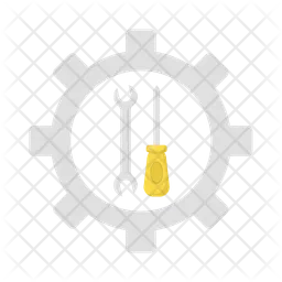 Screwdriver with wrench  Icon