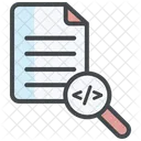 Script Search In Code Searching Code Icon