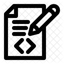 Script Icon - Download in Line Style