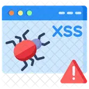 Script Entre Sites Xss Site Bug Ícone