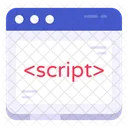 Script Web Script En Linea Script De Pagina Web Icono