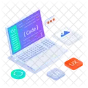 Scripting Software Frontend Coding Icon