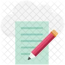 Scrittura Sul Cloud Cloud Computing Articolo Sul Cloud Icon