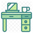 Scrivania Computer Stanza Icon