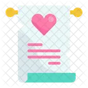 Scroll Heart Love Icon