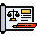 Scroll Law Justice Icon