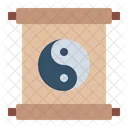 Scroll Yin Yang Balance Icon