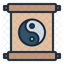 Scroll Yin Yang Balance Icon