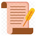 Scroll And Feather Icon