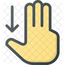 Scrollen Runter Finger Symbol