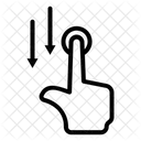 Nach Unten Scrollen Geste Touchscreen Symbol