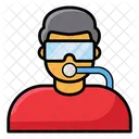 Scuba Diving Underwater Swimming Snorkelling Icon