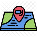 Scuba Diving Map Map Location Icon