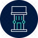 Sculpture Pedestal Neon Glow Icon