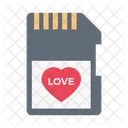 Sd Card Heart Icon