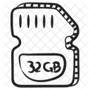 Sd Card Memory Flash Memory Chip Icon