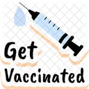 Se Faire Vacciner Se Faire Vacciner Autocollant Injection Icon