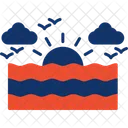 Sea Dusk Ocean Icon