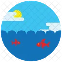 Sea Underwater Sun Icon