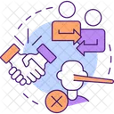 Sea auténtico con los empleados  Icono