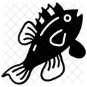 Sea Bass Fish Species Black Fish Icon