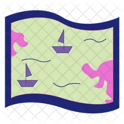 Sea Map  Icon