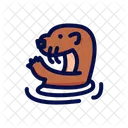 Sea Otter Marine Animal Ocean Icon