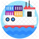 Sea Logistics Cargo Ship Sea Freight Icon