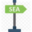 Arrow Hint Directional Sign Sea Signboard Icon