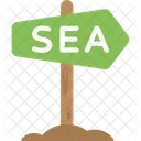 Sea Signboard Arrow Icon