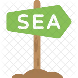 Sea Signboard  Icon