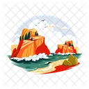 Sea stacks  Icon