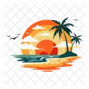 Sea sunset  Icon