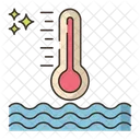 Sea Surface Temperature Water Temperature Hot Icon