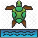 Sea Turtle Beach Ocean Icon
