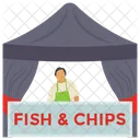 Seafood Stall Fish Stall Fried Fish Icon