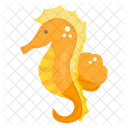 Seahorse Hippocampus Sea Creature Icon